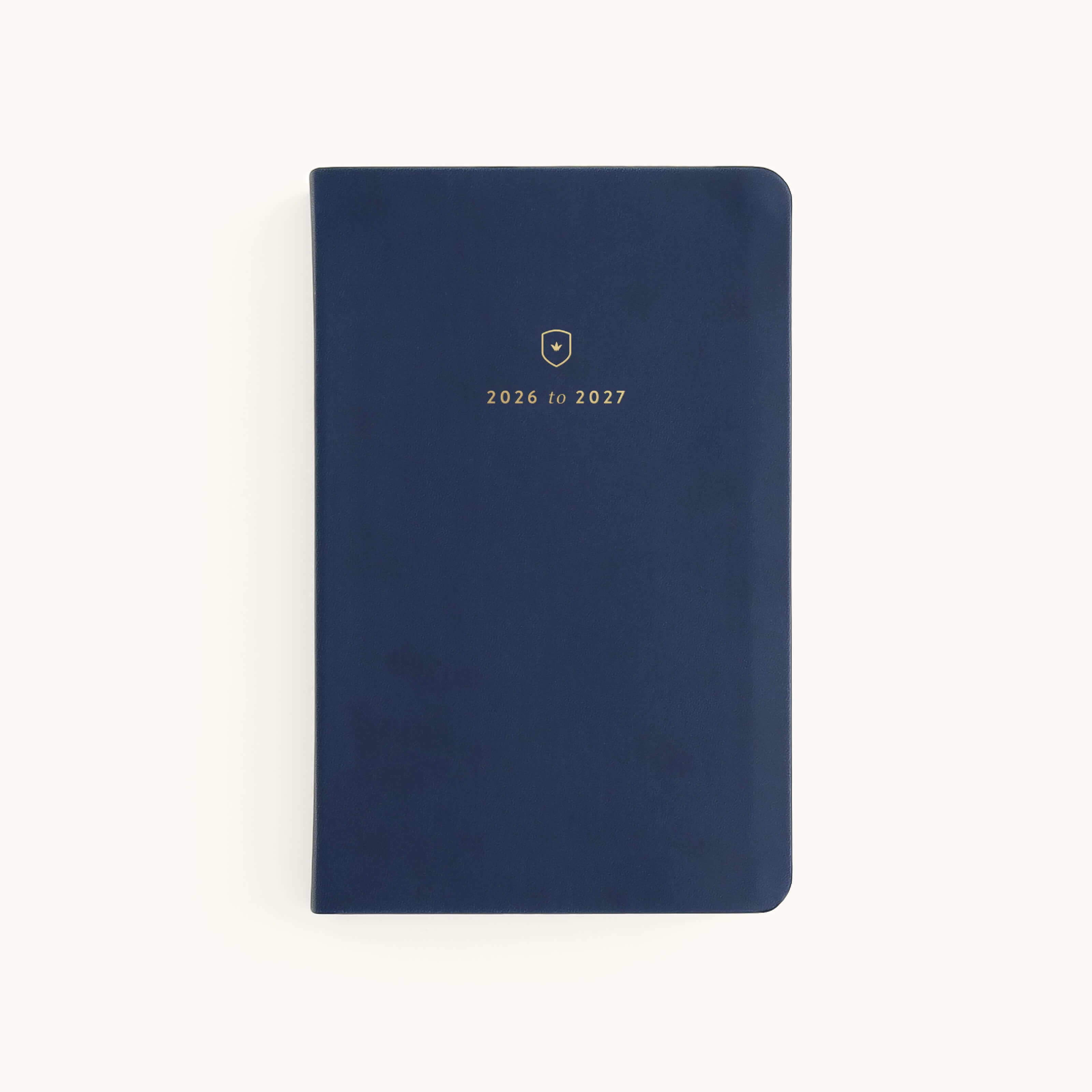 Navy Leatherette Dapperdesk daily planner with sleek bookbound design and smooth cover for professional, everyday planning