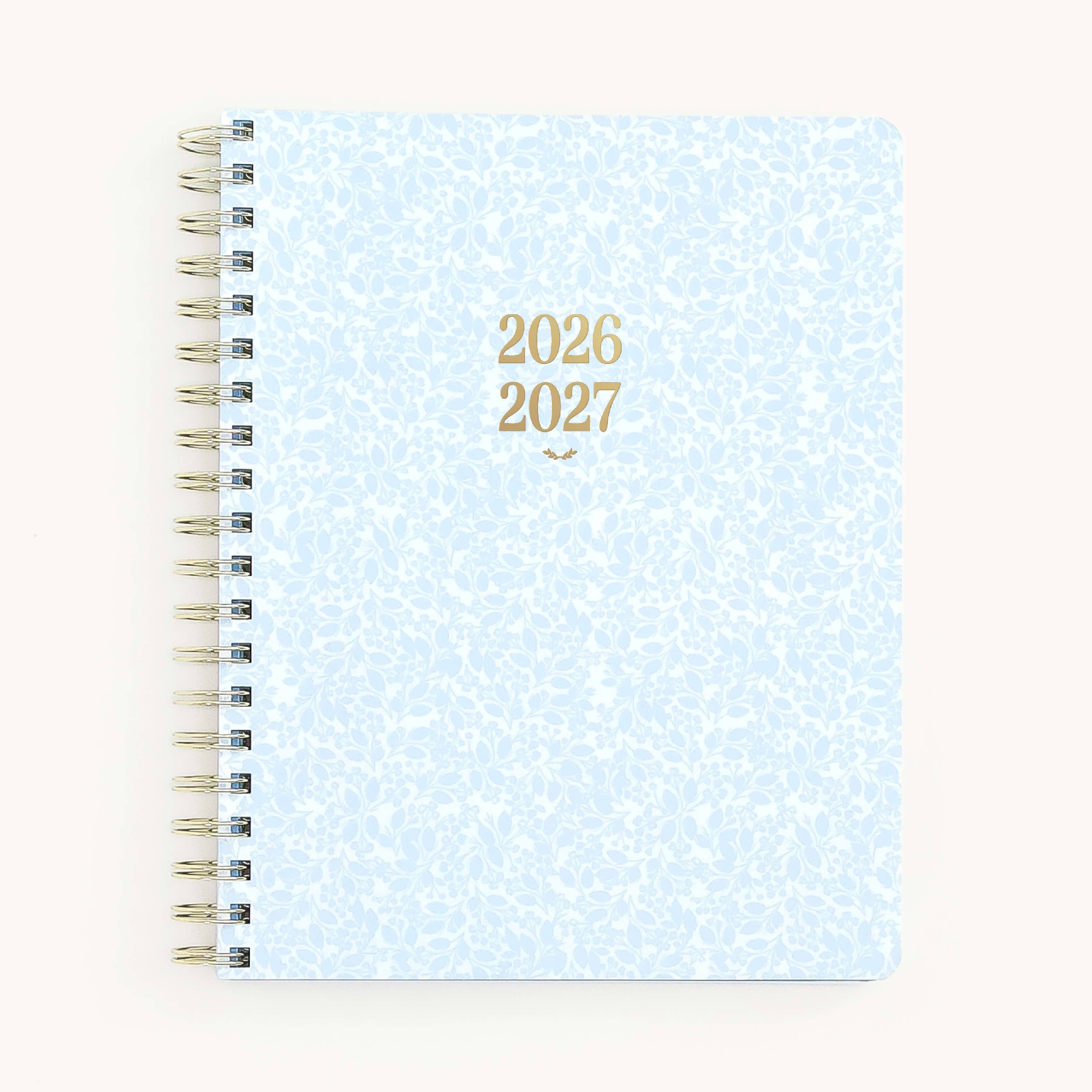 Misty Meadow large softcover weekly planner with a blue floral cover and flexible design for everyday organization