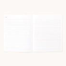 The Happy Stripe Planner by Simplified, perfect for the 2025-2026 months, features lined pages with small top corner headings ideal for organizing thoughts. Its an excellent planner or a part of a 12-month series edition, set on a plain white background.