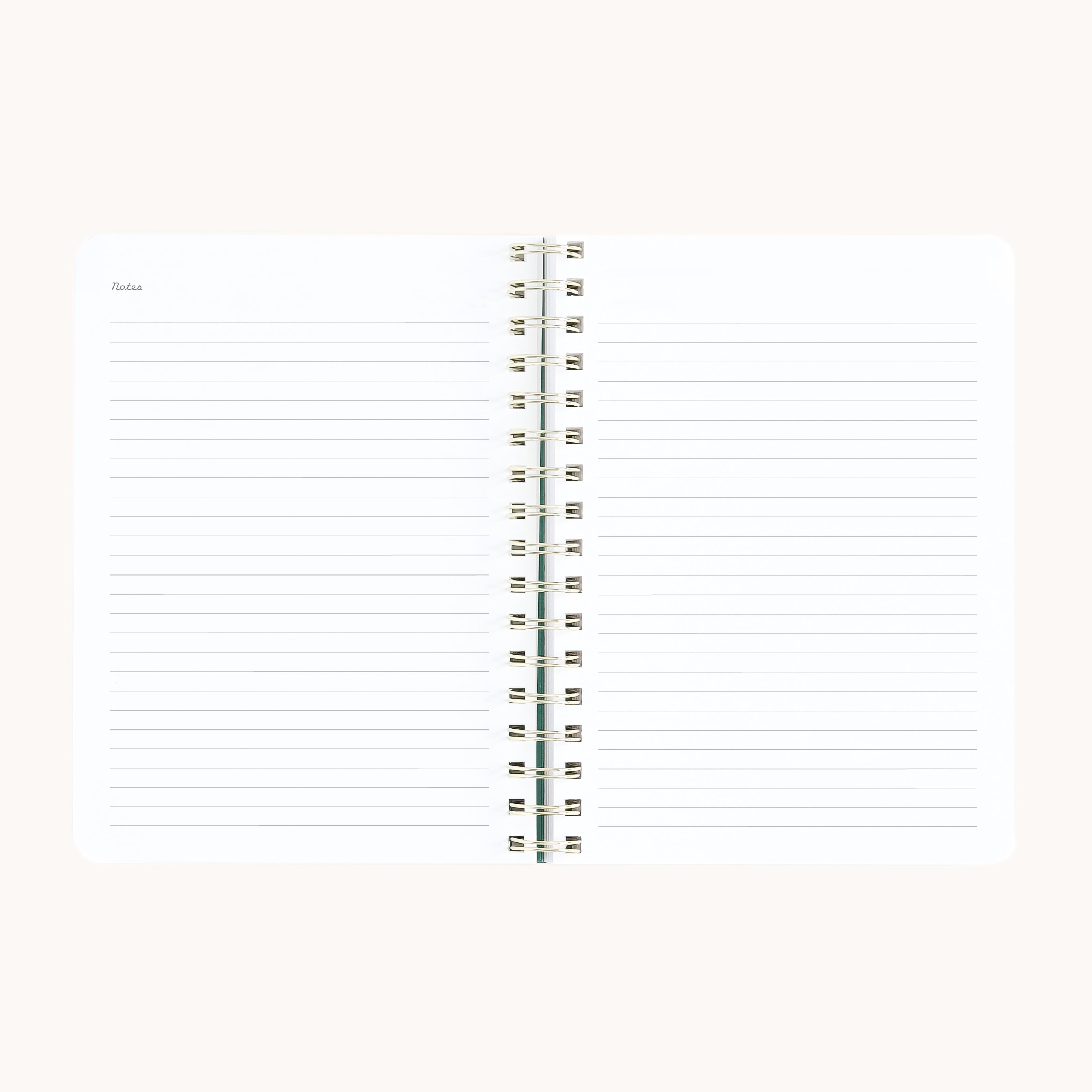 Small softcover weekly planner notes page with lined space for lists, reminders, and ideas on the go