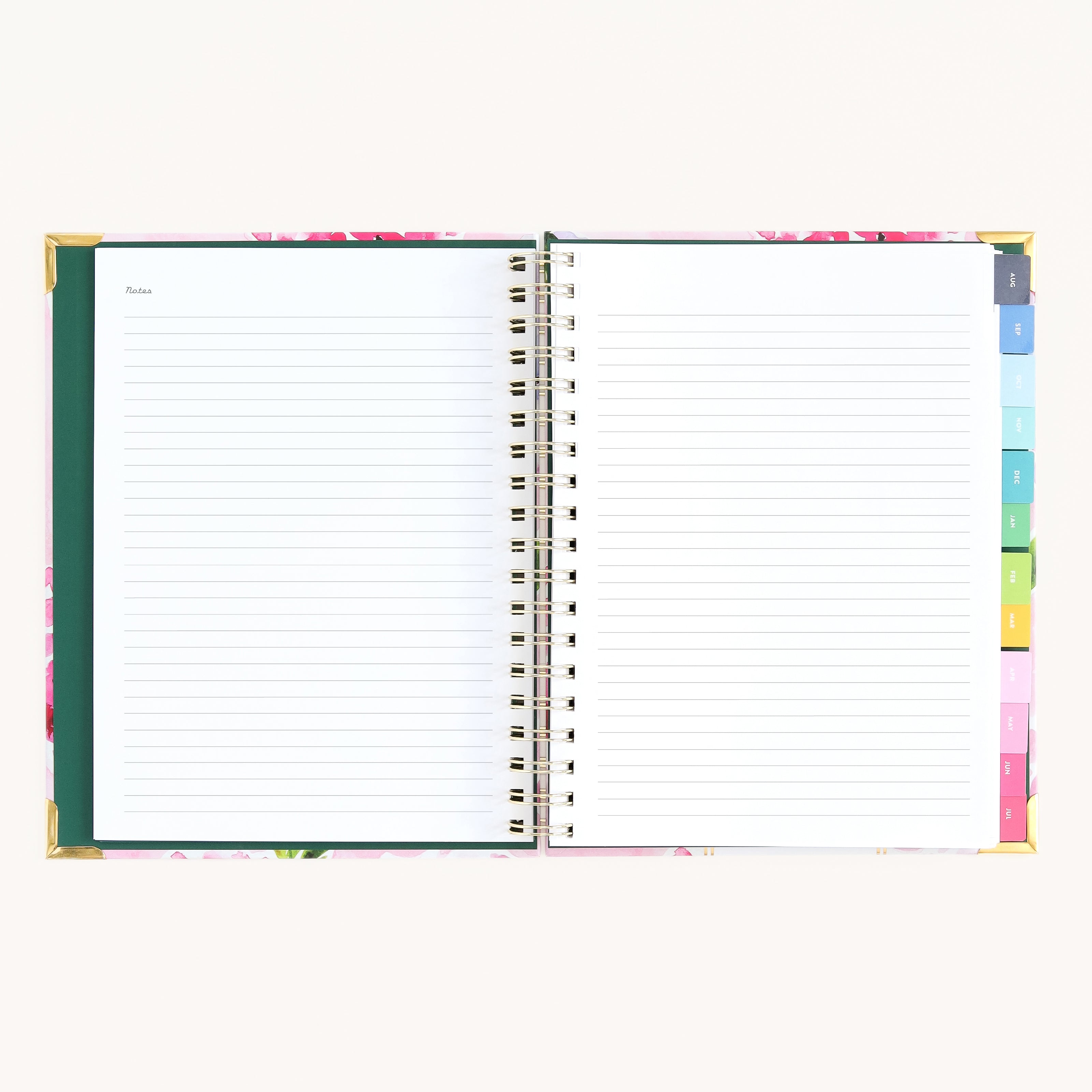 Spiral weekly planner notes page with lined space for lists, planning, and everyday ideas