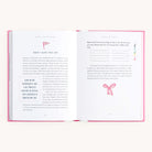 In Grace Not Perfection for Young Readers by Emily Ley from Simplified, pages 92 and 93 feature perfectionism and joy, with a pink box quote. Page 93 provides self-care tips with a kite illustration and hand-drawn scarf. Both pages have pink borders on top.