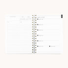 The 2025-2026 Softcover Weekly Simplified Planner - Happy Stripe by Simplified offers a clean, minimalistic design with organized pages featuring a weekly layout for August 4-10, 2025. It includes a small monthly calendar, spaces for to-do lists and notes, and lined sections for daily entries.
