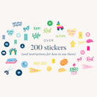 Add flair to your Simplified 2025-2026 Digital Teacher Planner for iPads with over 200 colorful stickers—phrases like “yay!”, “No School,” “Read,” plus fun icons like rainbows, scissors, llamas, and shapes. Includes instructions for use!.