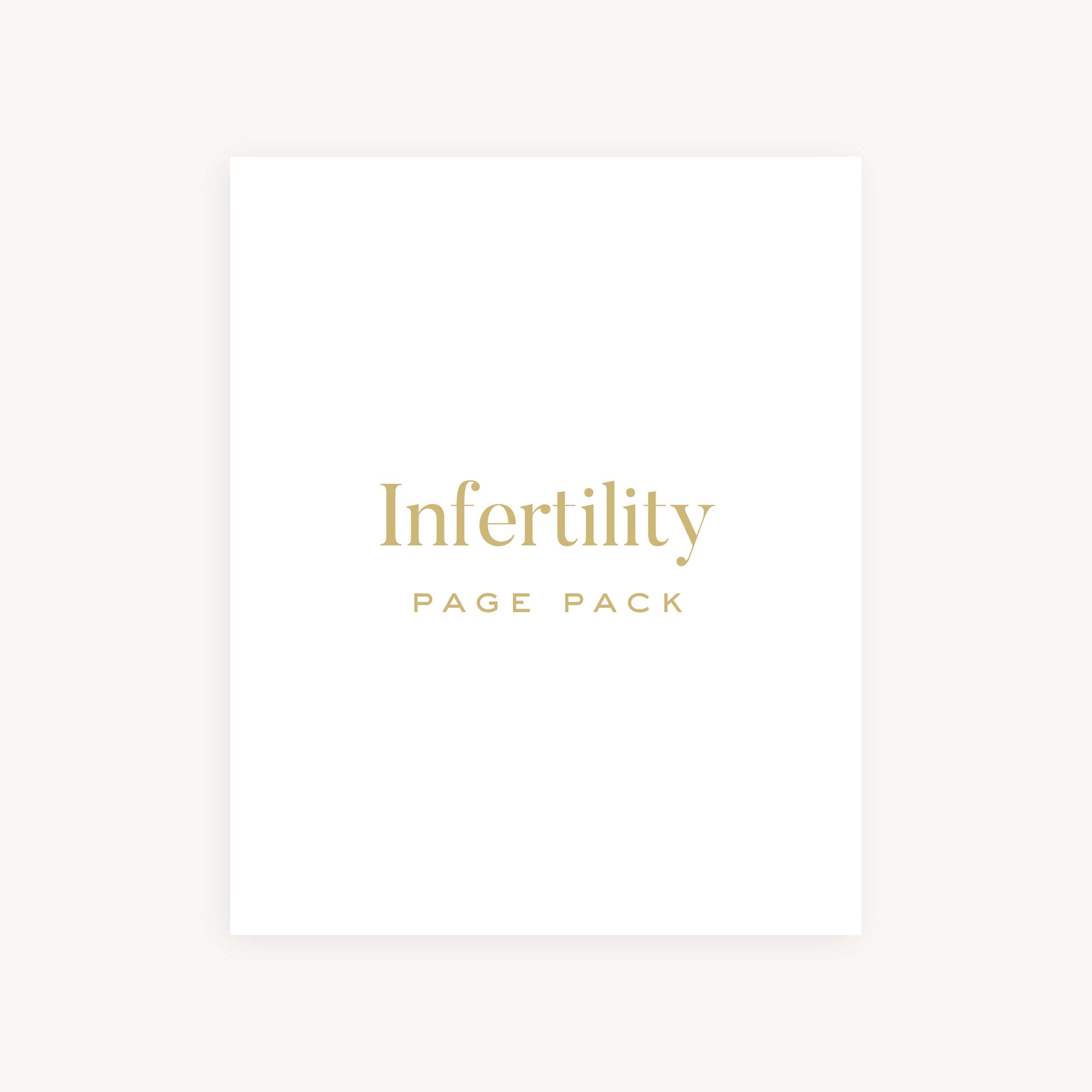 INFERTILITY BABY BOOK PAGE PACK