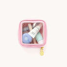 Blush Leatherette Clear Cube