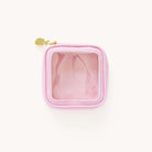 Blush Leatherette Clear Cube