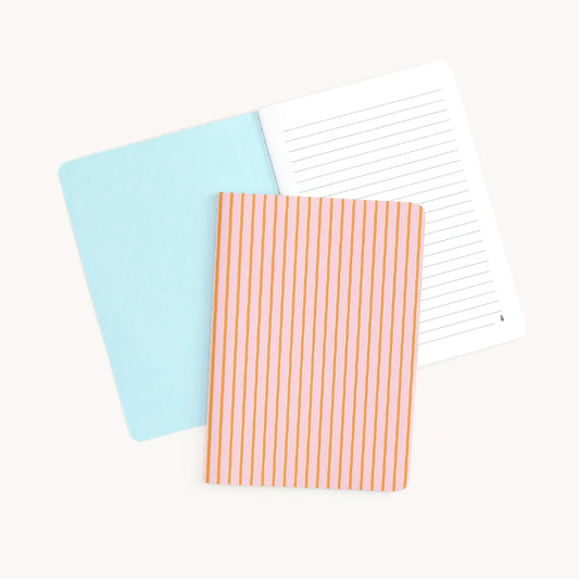 Cabana Pinstripe Mini Notebook Inside Cover & Pages
