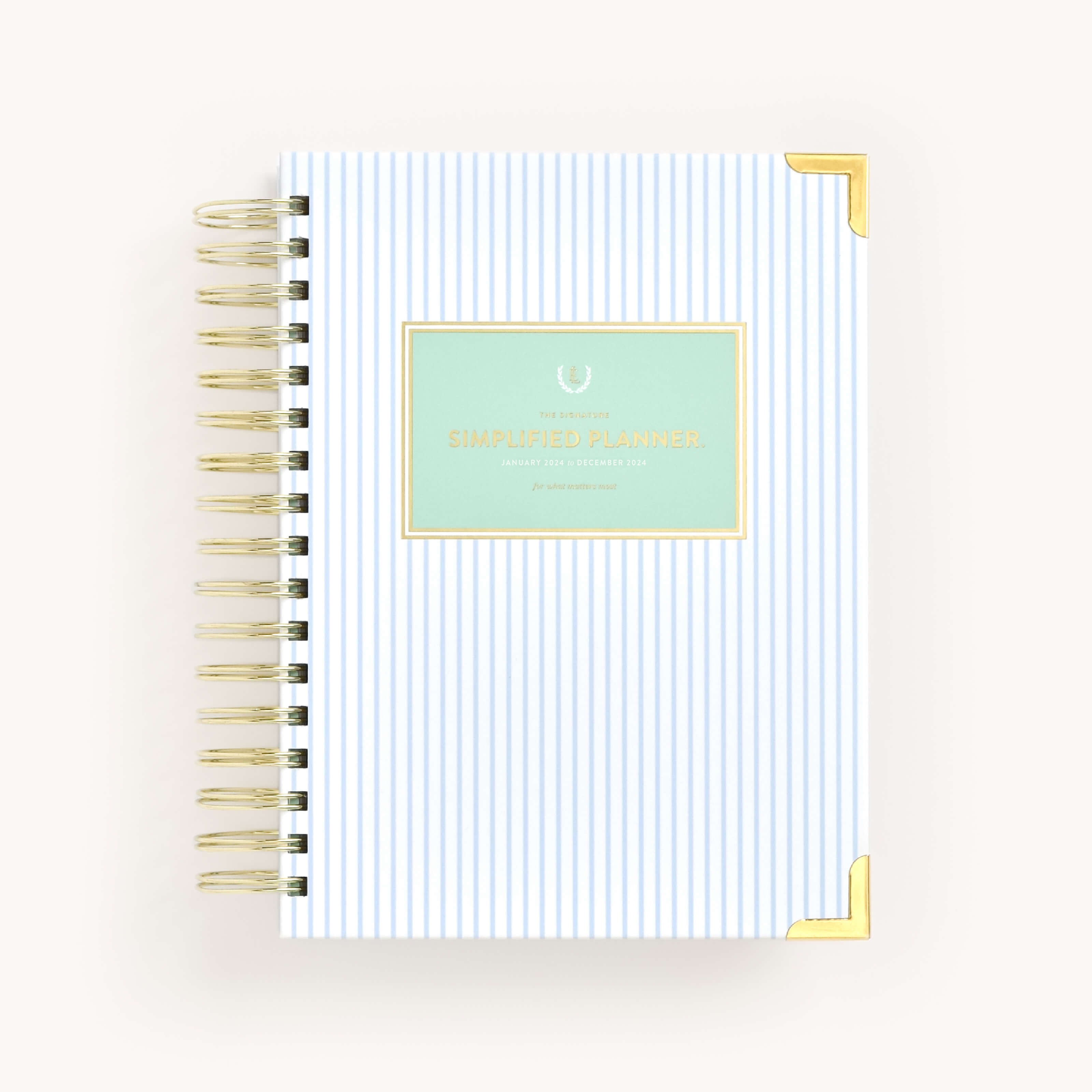 COASTAL STRIPE DAILY PLANNER COVER