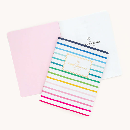 Happy Stripe Academic Monthly Planner Inside Cover