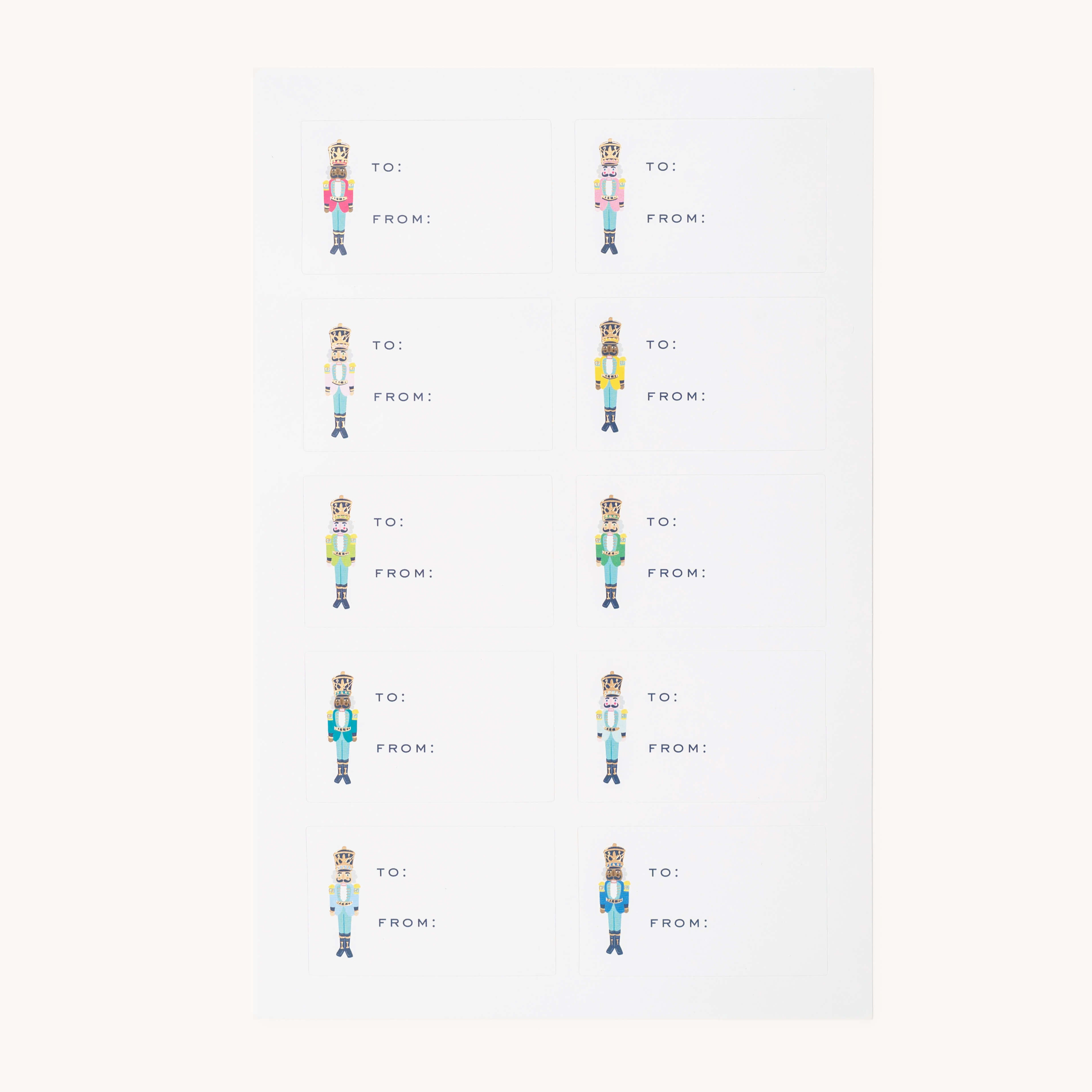 Simplified by Emily Ley | Nutcrackers Gift Tag Sticker Set, featuring 80 full-color stickers.