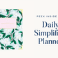 2024-2025 Daily, Simplified Planner, Pistachio Plaid