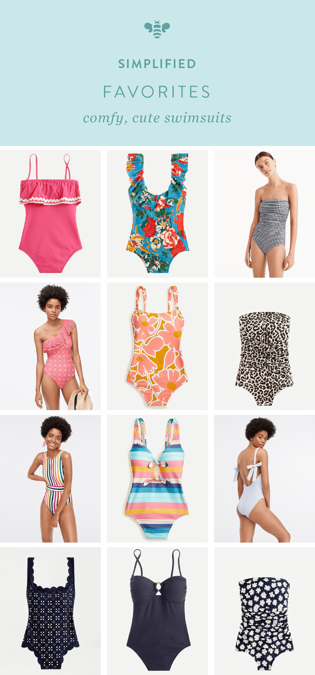 Simplified Favorites: Cute, Comfy, Well-Covering Swimsuits