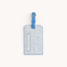 Misty Meadow blue floral luggage tag with buckle strap by Simplified by Emily Ley