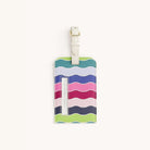 Rainbow Row striped luggage tag with adjustable buckle strap by Simplified by Emily Ley