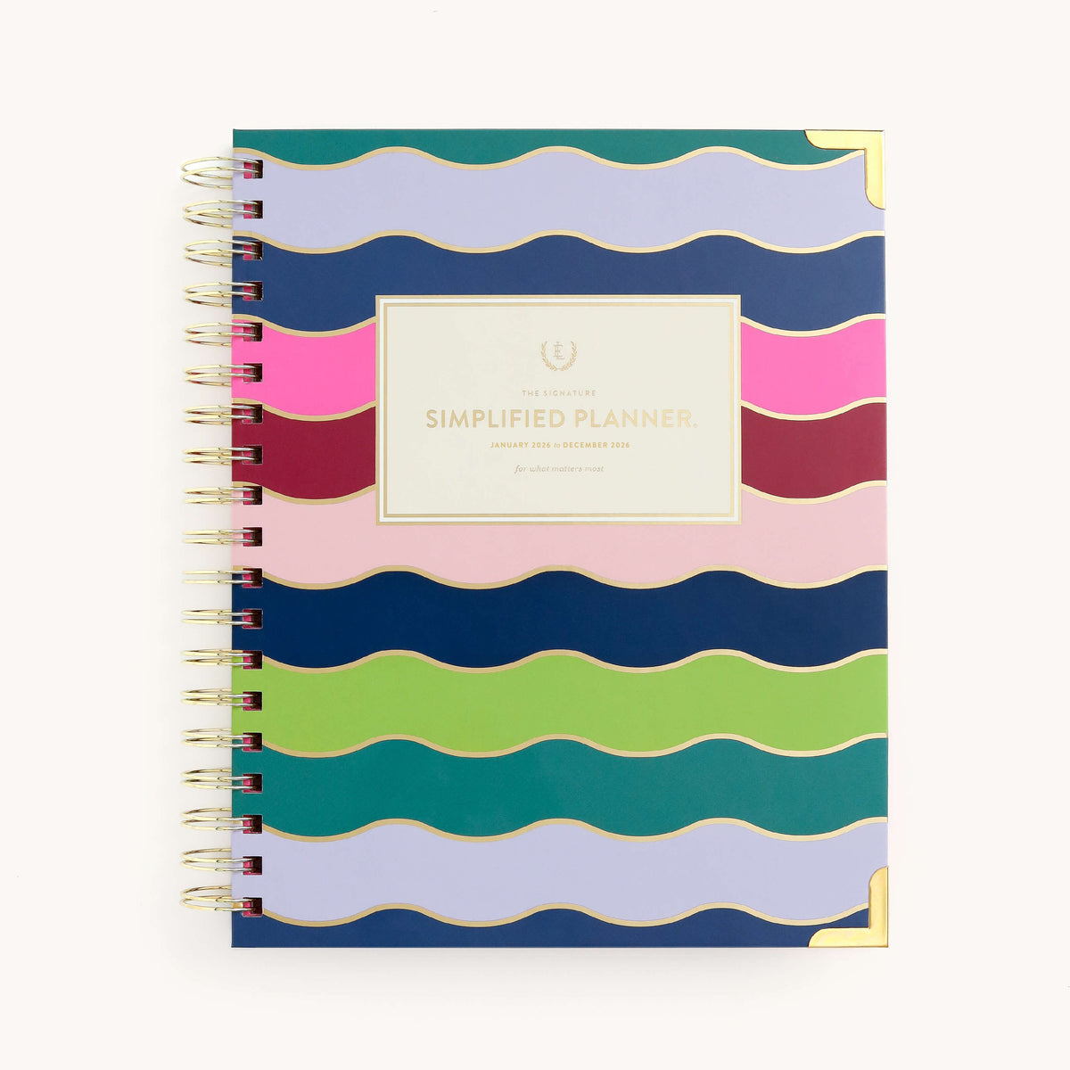 2026 Weekly Planner | Spiral Simplified Planner Rainbow Row