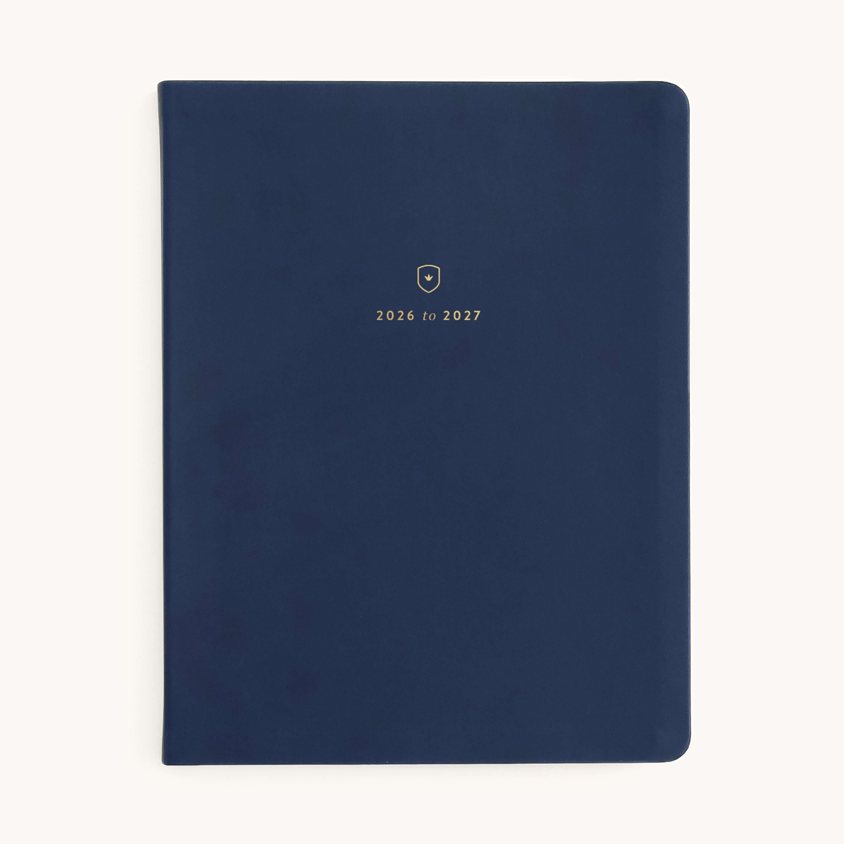 Navy Leatherette Dapperdesk weekly planner with sleek bookbound design and smooth cover for professional weekly planning