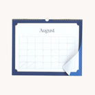 2026–2027 wall calendar with horizontal monthly layout, gold binding, and clean calendar grid for home or office planning
