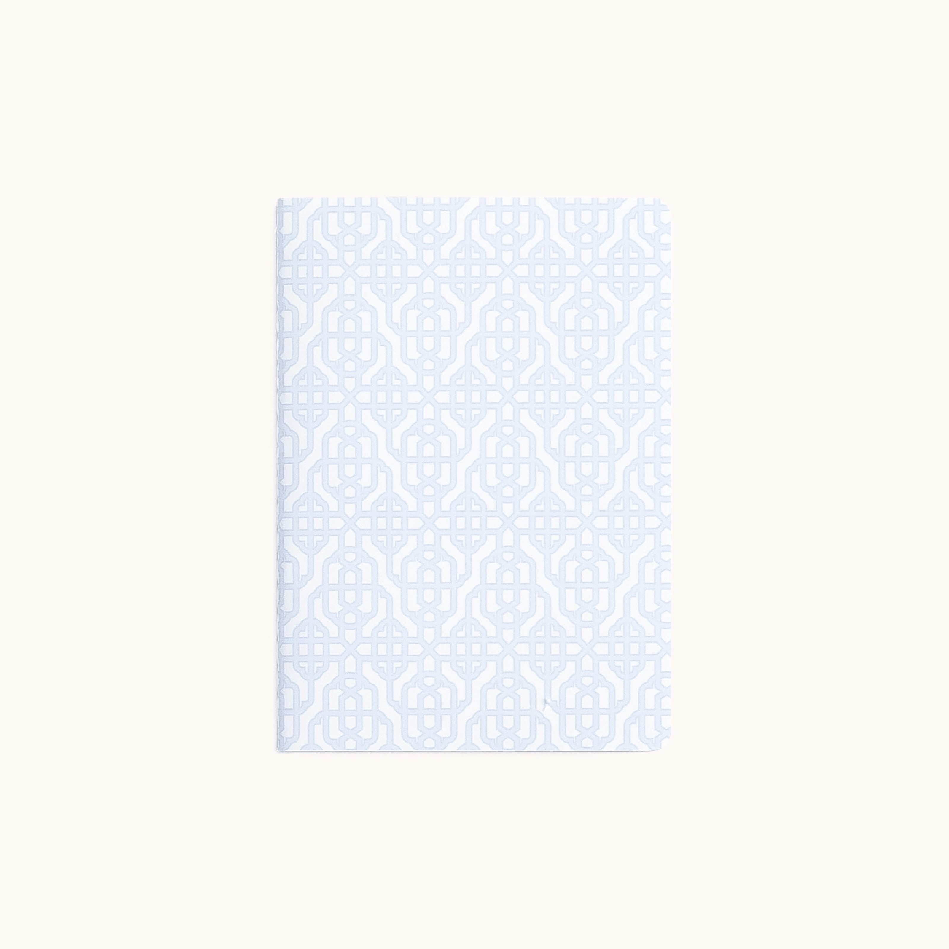Carolina Trellis mini notebook with geometric pattern and compact size for everyday notes, lists, and on-the-go organization