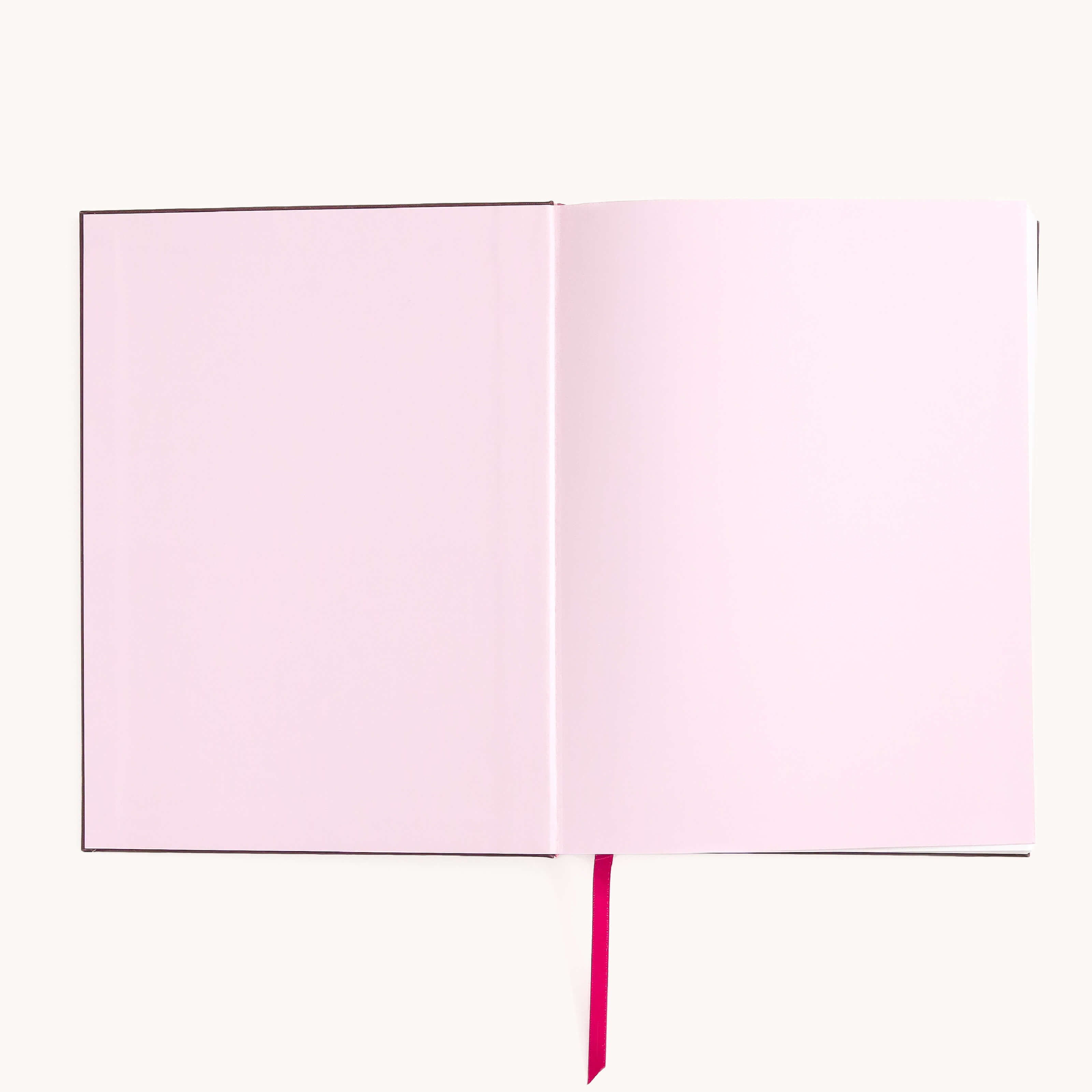 Swan Linen Journal interior with soft pink endpapers and ribbon marker for an elegant, calming writing experience