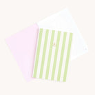Mid sized notebook set with Club Stripe cover and lined interior pages for writing notes, lists, and everyday ideas in a simple, clean layout