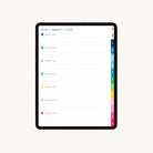 The Simplified 2026 Digital Simplified Planner for iPads shows January 5–11 with daily columns, note space, and color-coded edges on an off-white background—ideal as a PDF planner for Goodnotes.