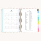 Spiral weekly planner yearly overview and holiday pages for long-term planning and important dates