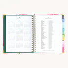 Spiral weekly planner yearly overview and holiday pages for long-term planning and important dates
