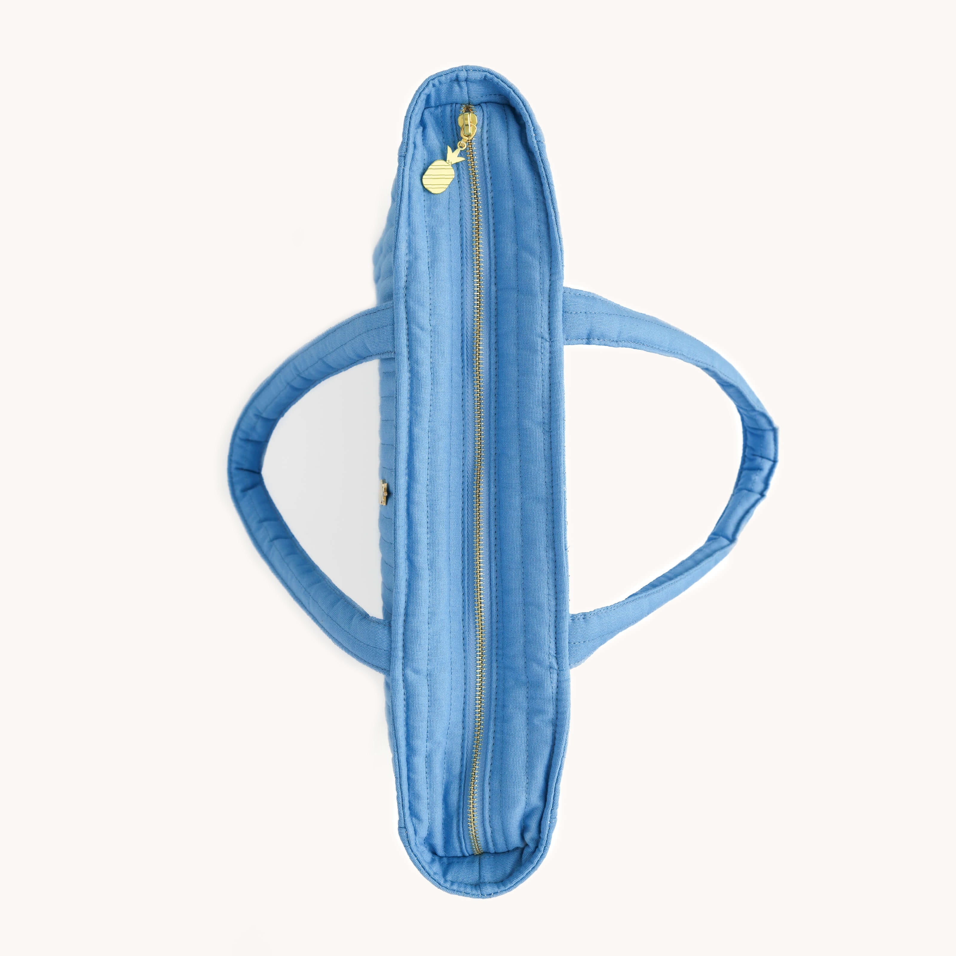 Quilted Tote Bag - French Blue