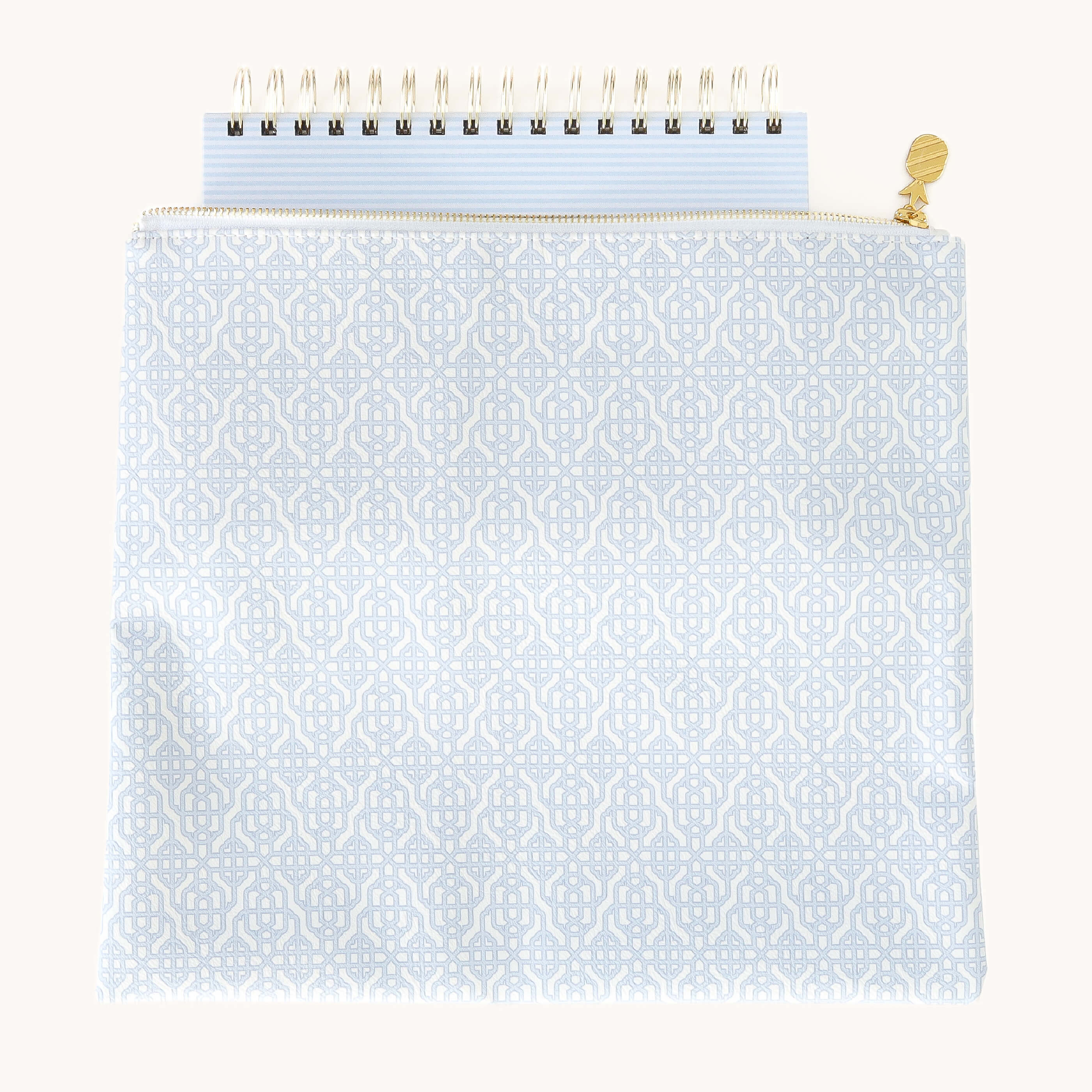 Undated Planner inside Carolina Trellis Planner Pouch