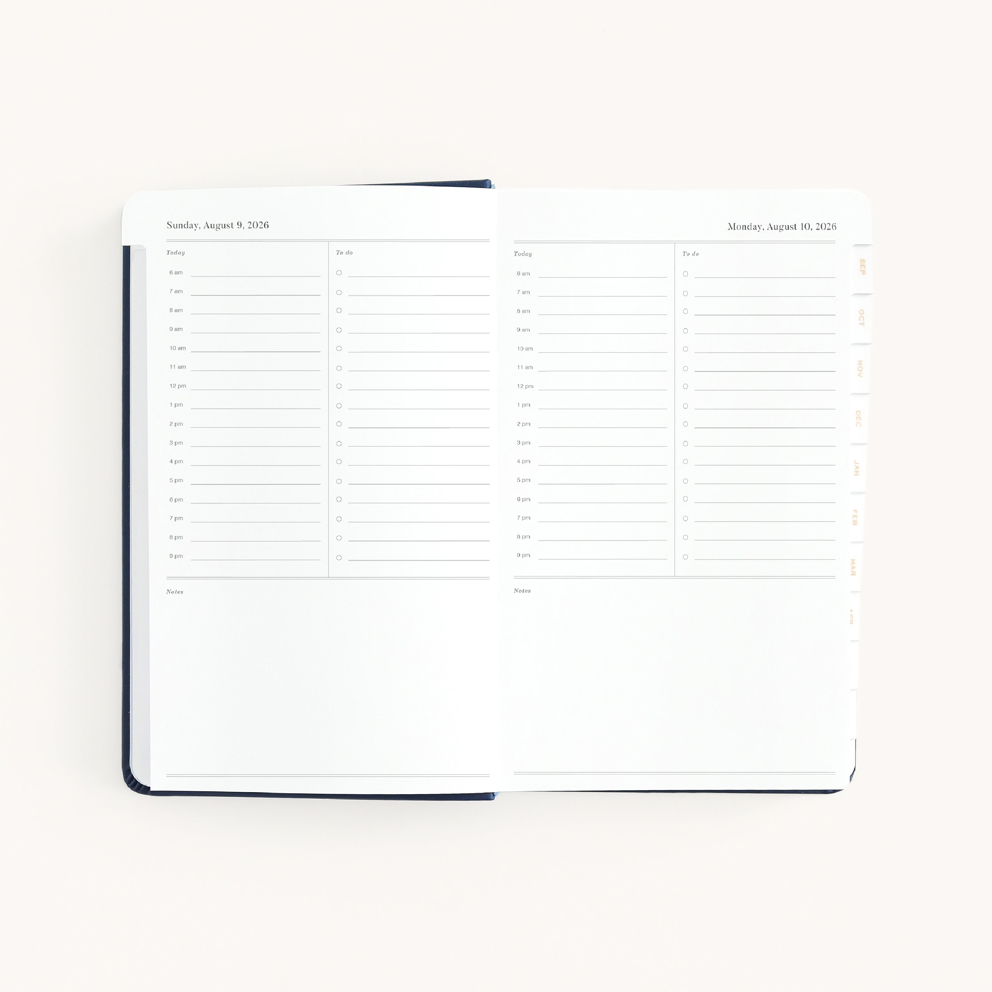 Daily dapperdesk planner weekend pages with hourly planning space for appointments, tasks, and personal routines