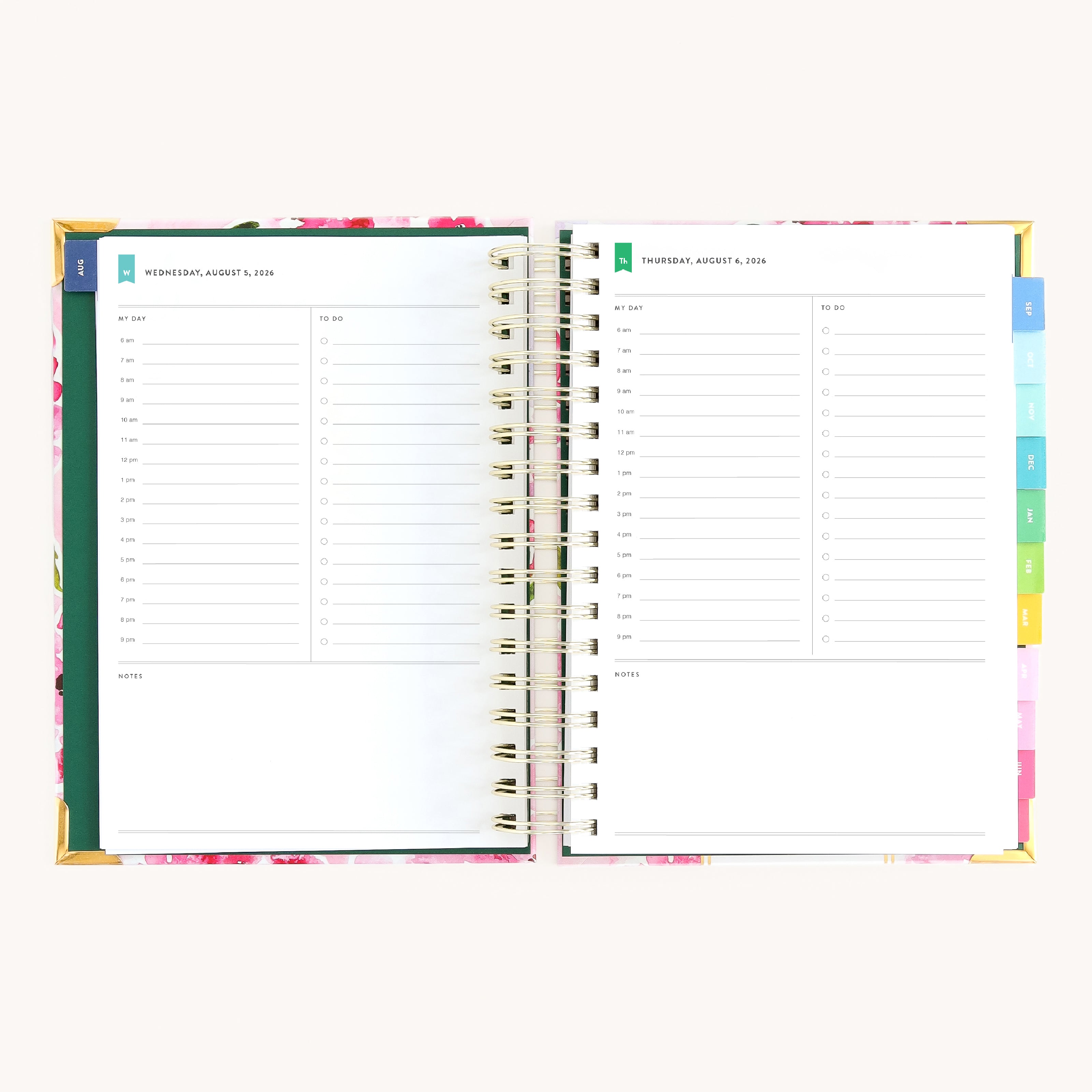 Simplified by Emily Ley planner weekly spread with structured daily pages, time blocking, and simple productivity layout