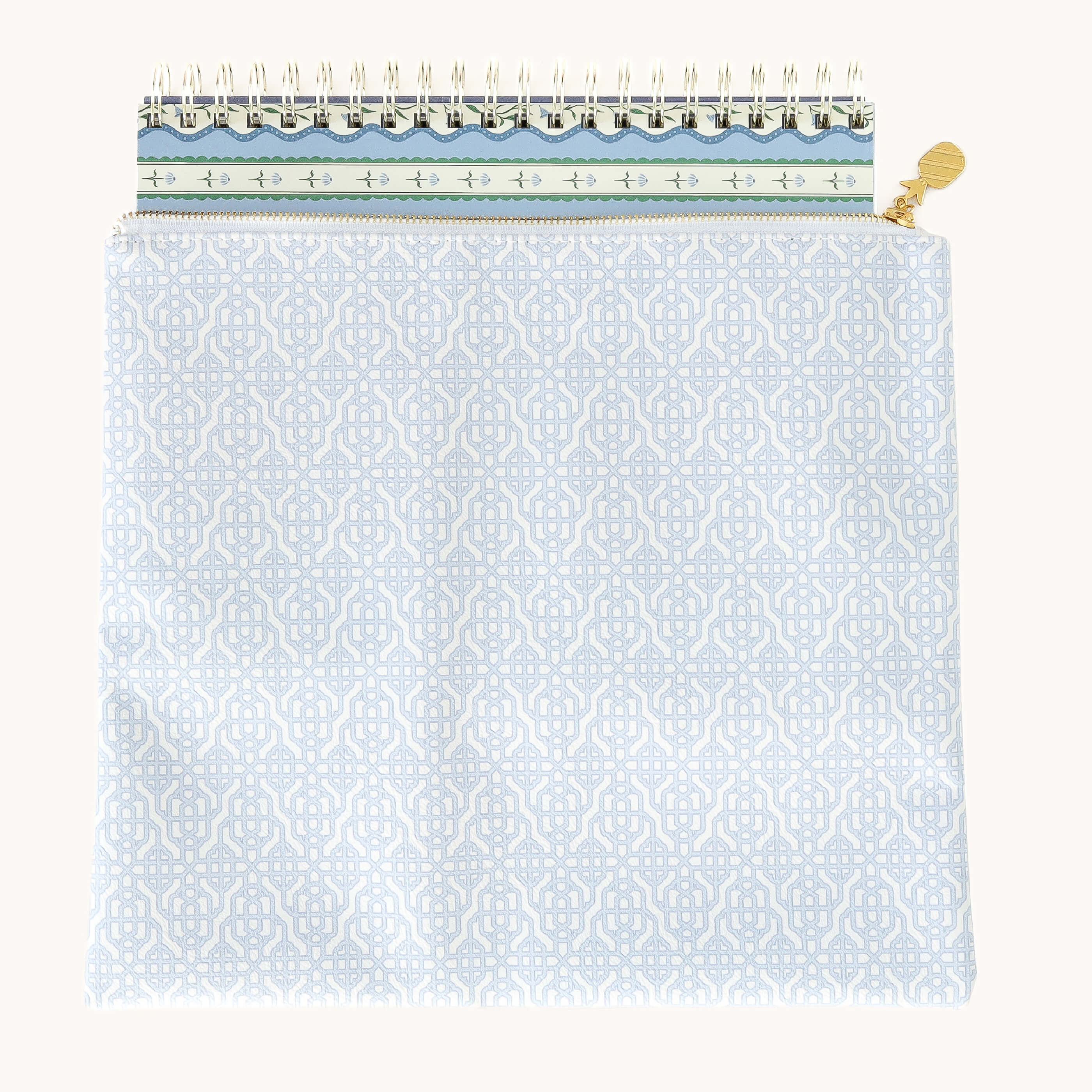 Teacher Planner inside Carolina Trellis Planner Pouch