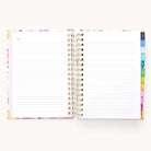 The 2026 Spiral Daily Simplified Planner - Cottage Floral by Simplified features lined note pages, colorful tab dividers, and a stylish floral cover—perfect for organizing tasks.