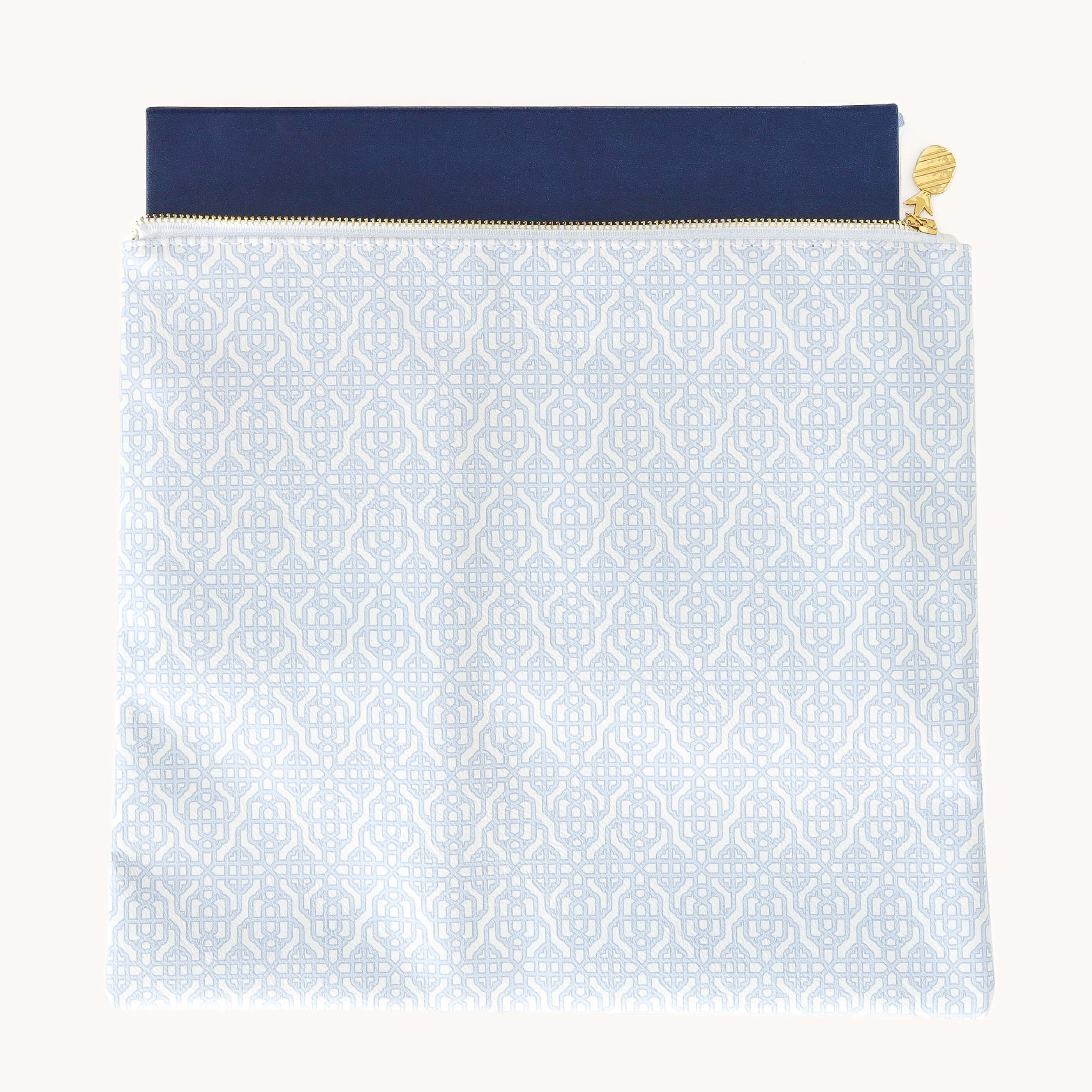 Weekly Dapperdesk Planner inside Carolina Trellis Planner Pouch