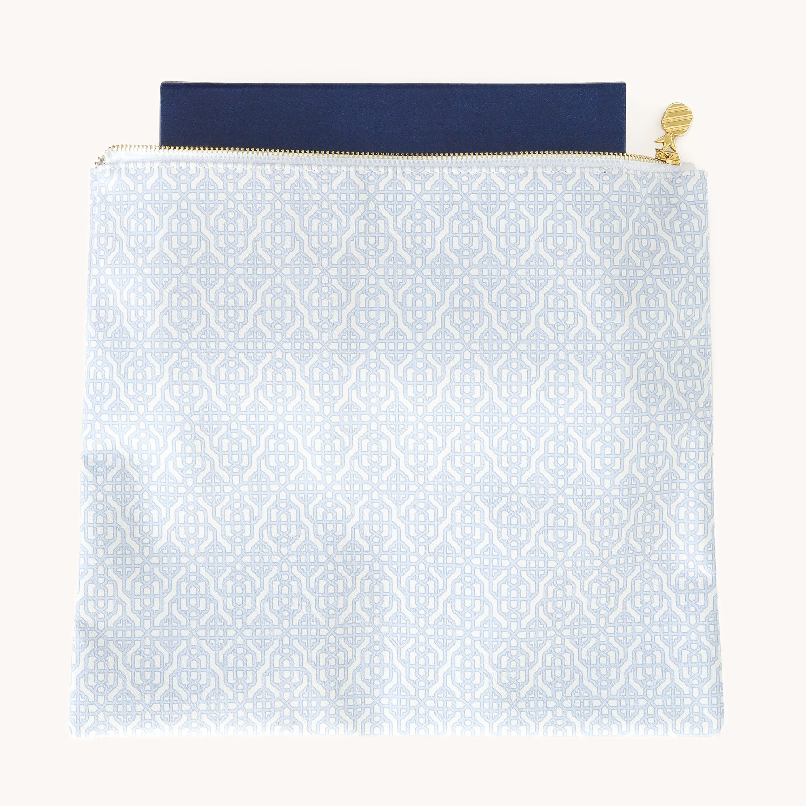 Daily Dapperdesk Planner inside Carolina Trellis Planner Pouch