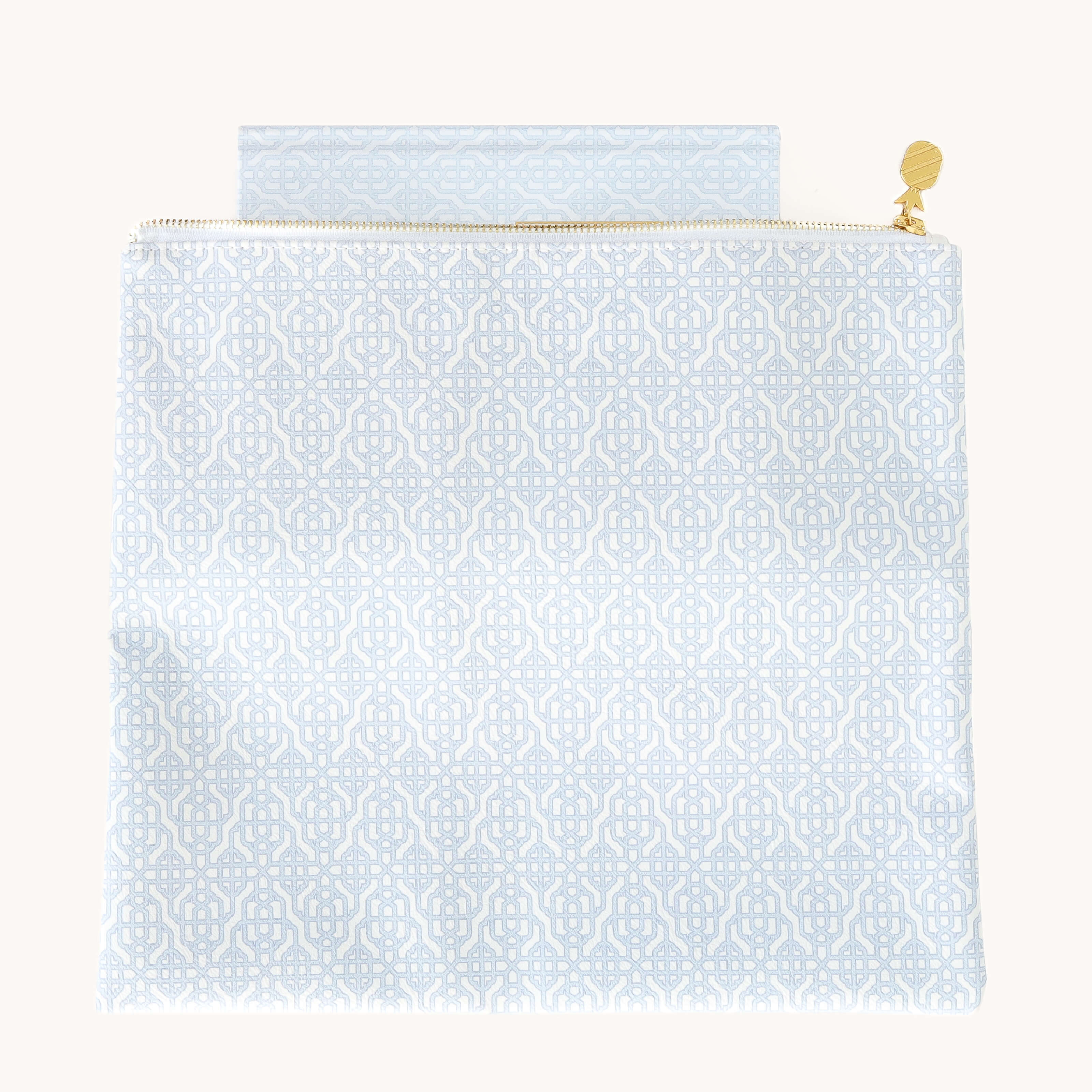 Bookbound Weekly Simplified Planner inside Carolina Trellis Planner Pouch