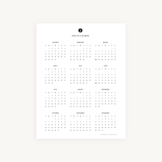 2024 At-A-Glance Printable Calendar