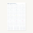 The Simplified 2026 Wall Calendar - Printable features all 12 months in a minimalist grid with colored month titles, daily boxes, and note sections—ideal as a digital download for home or office use.