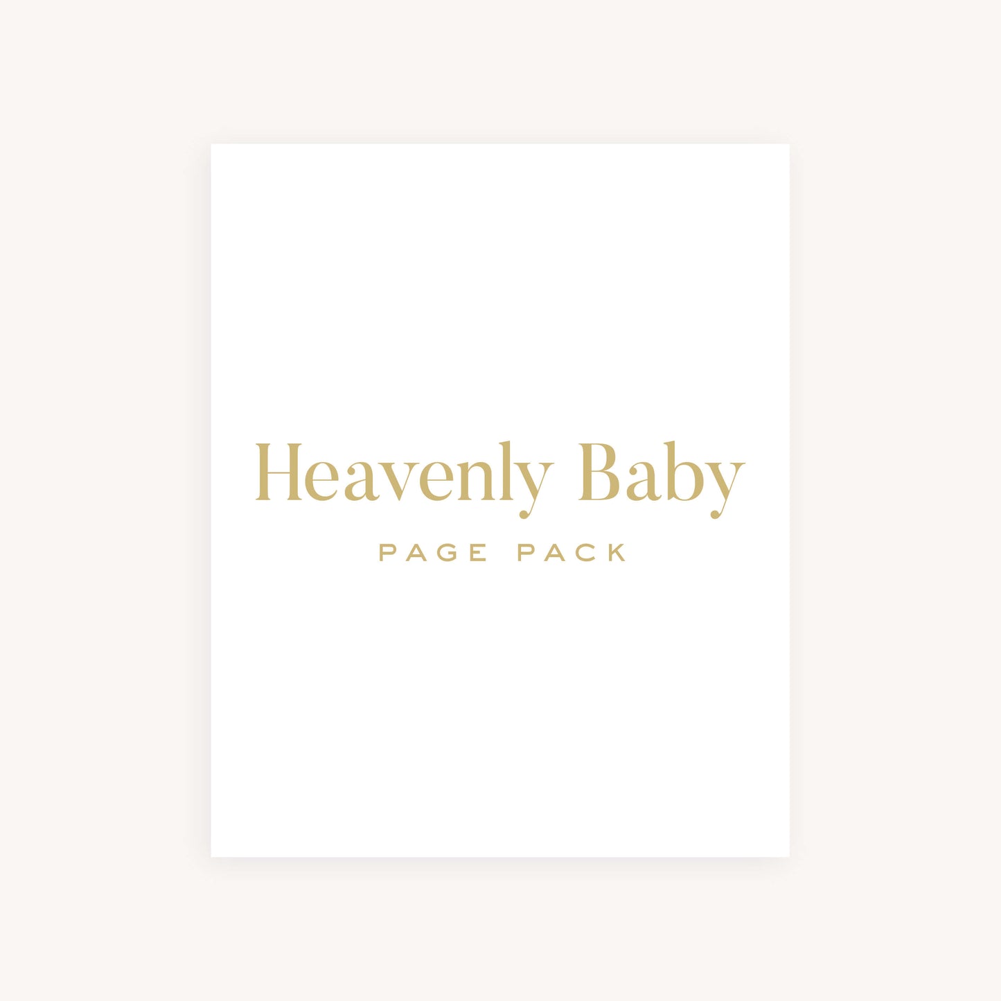 HEAVENLY BABY PAGE PACK