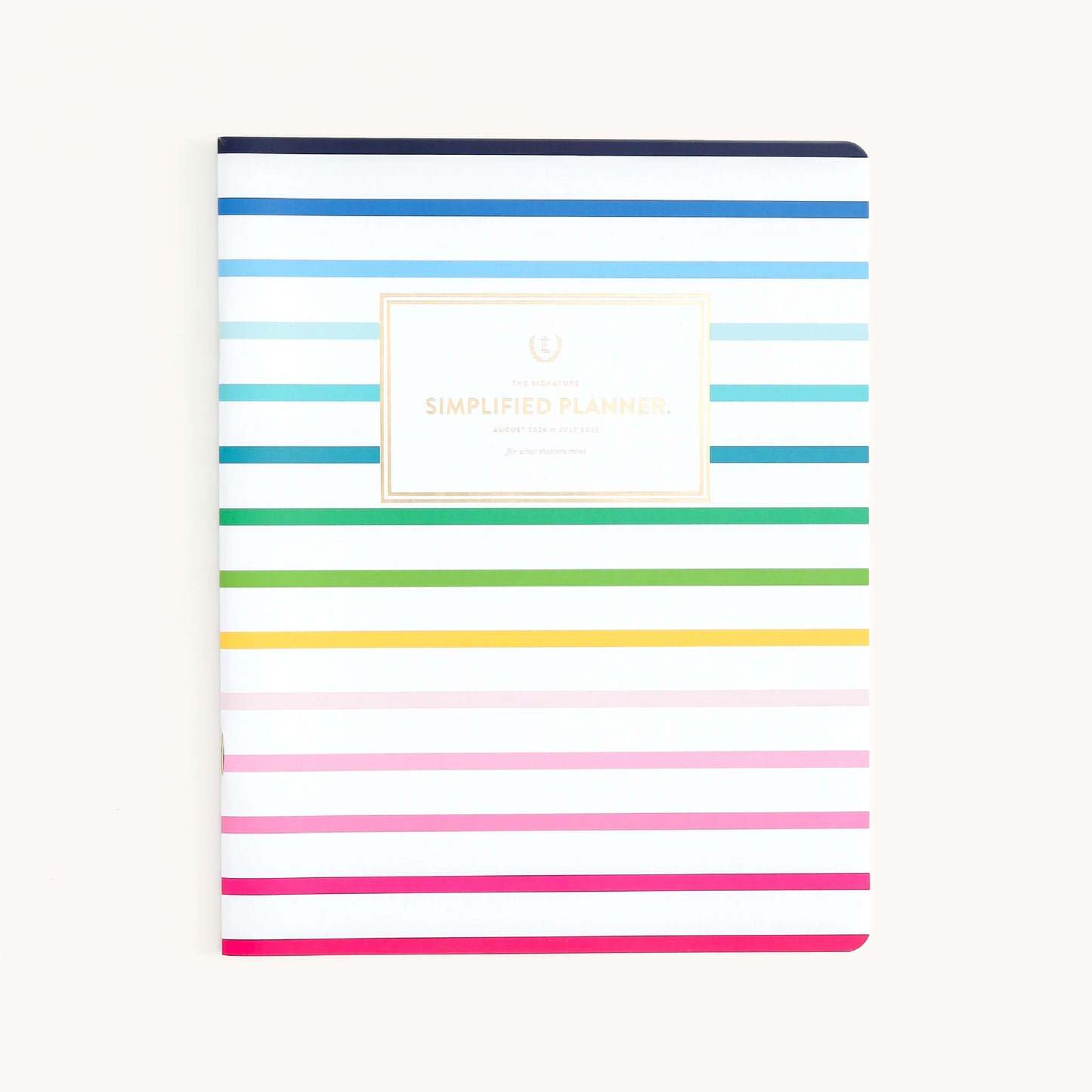 Happy Stripe Academic Monthly Planner Cover