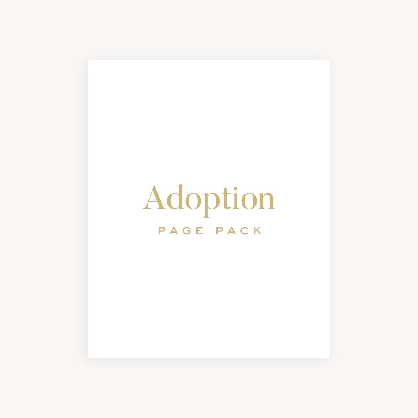 ADOPTION BABY BOOK PAGE PACK 