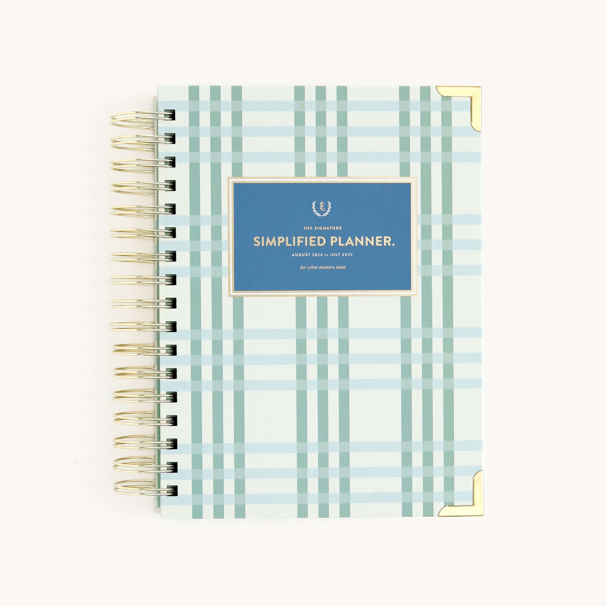 Pistachio Plaid Daily Planner Cover