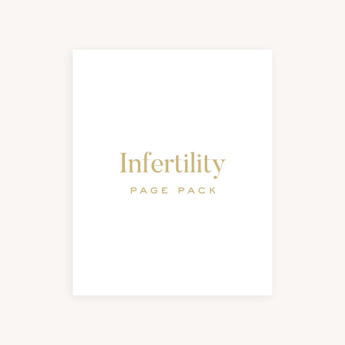 INFERTILITY BABY BOOK PAGE PACK