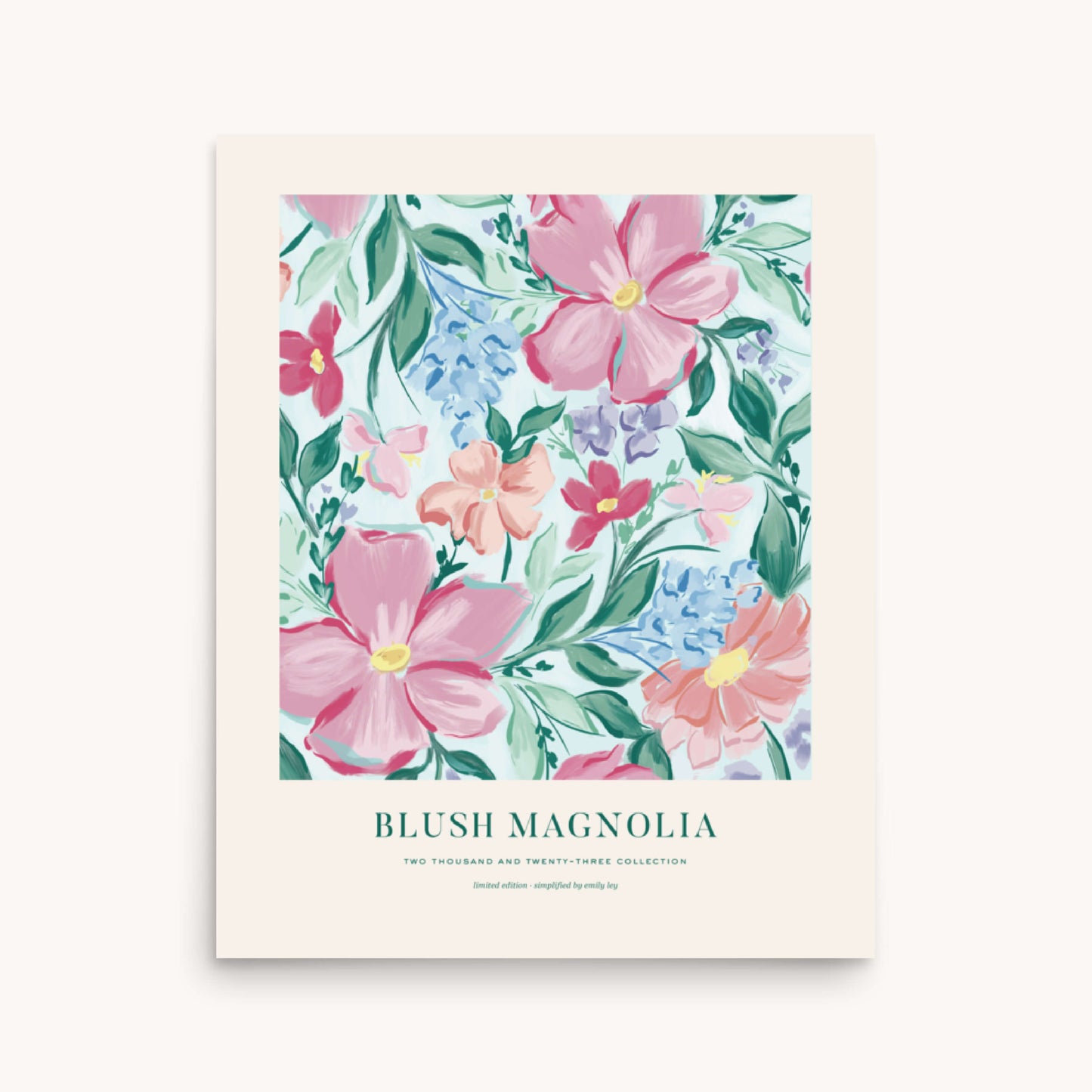 Art Poster, Blush Magnolia