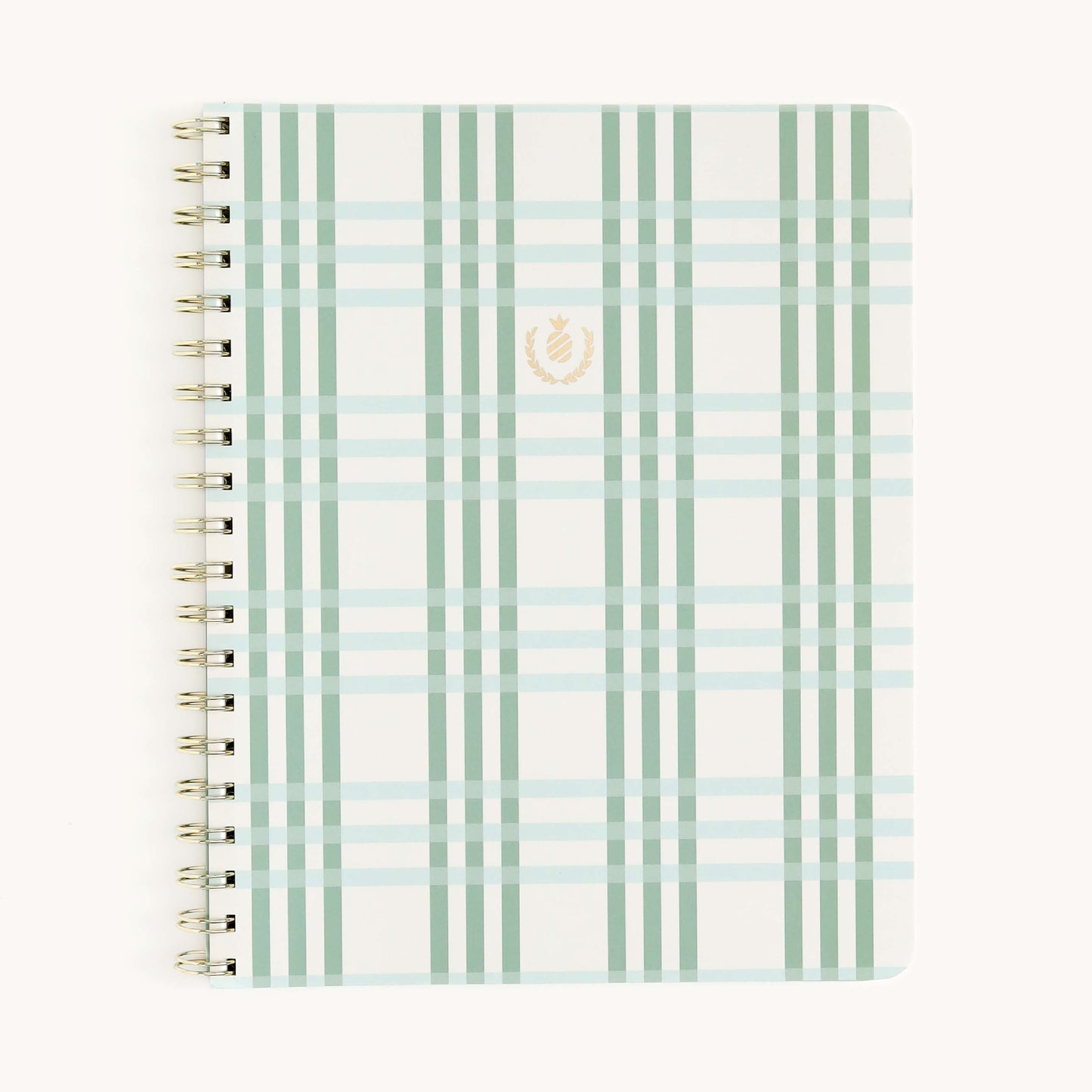 Pistachio Plaid Wire-O Notebook