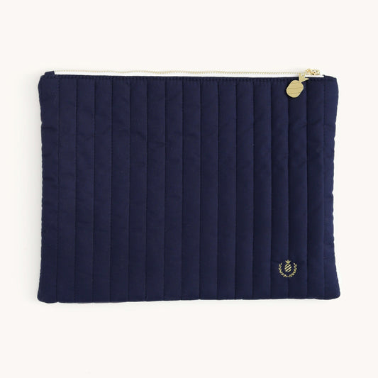 Navy Quilted Pouch