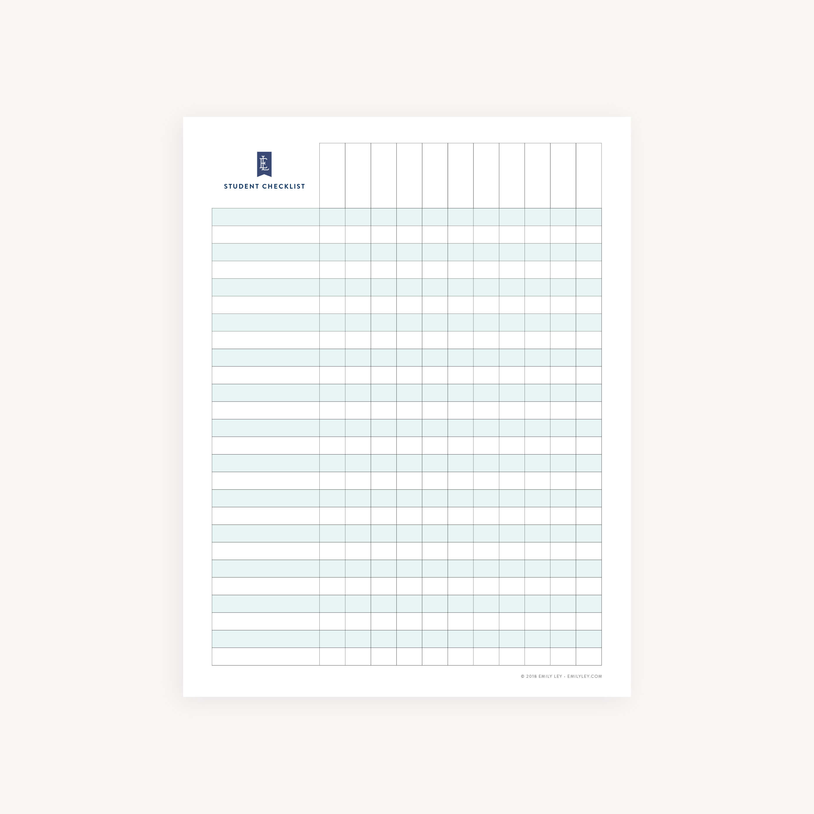 Student Completing Checklist Student Checklist Printable – Simplified® by Emily Ley