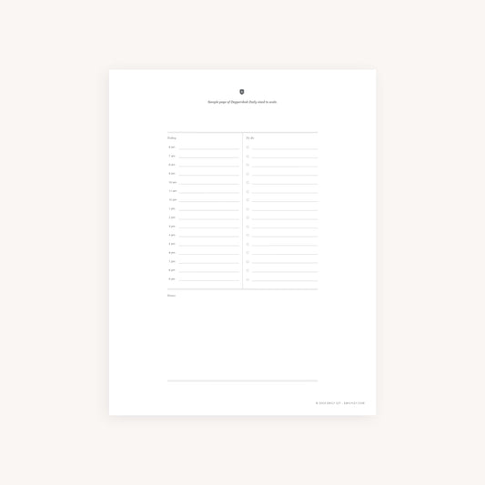 Daily Dapperdesk Sample Page Printable
