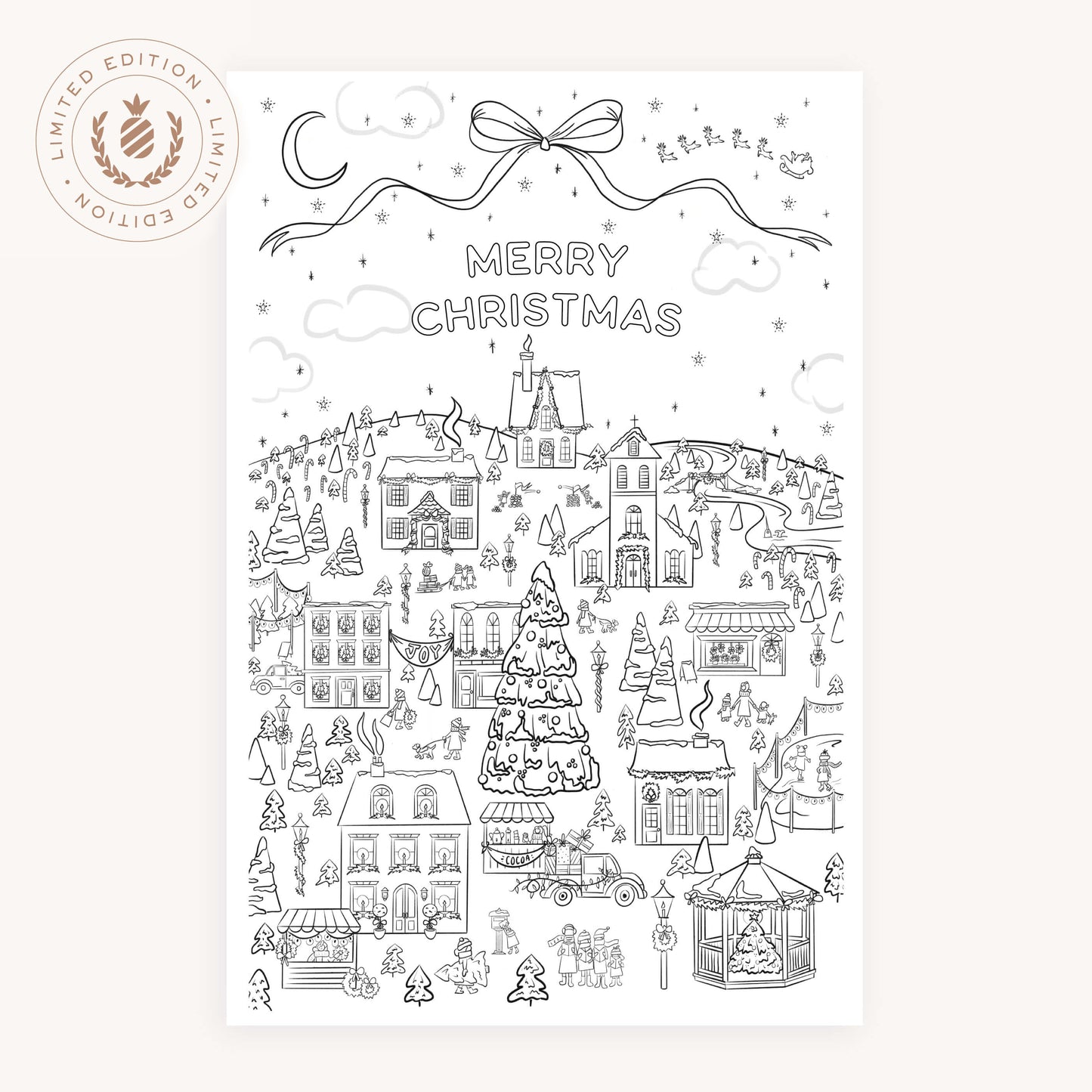 Coloring Poster Printable, Christmas Village – Simplified® by Emily Ley coloring-poster-printable-christmas-village-simplified-by-emily-ley